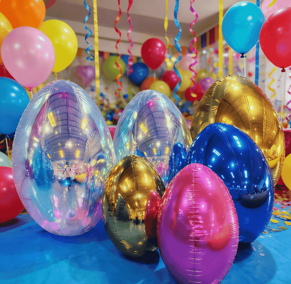 Green Egg Mirror Balloon for Party and Event Decoration